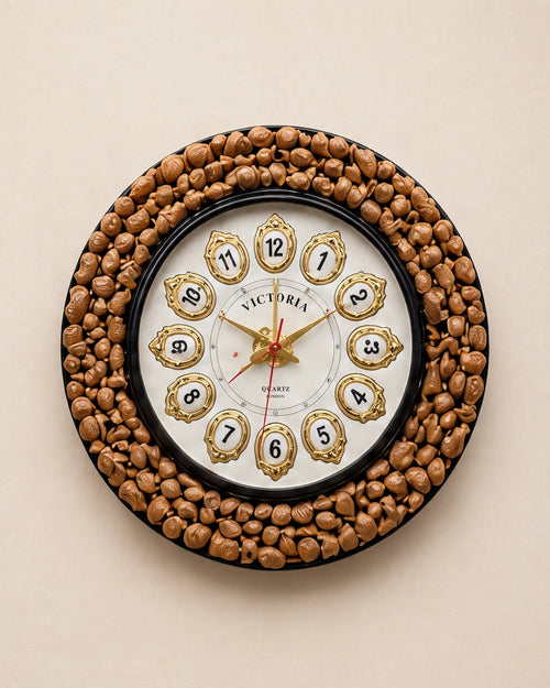 Cashew Nut Natural Frame Clock