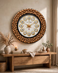Nishaara's Cashew Nut Natural Frame Clock