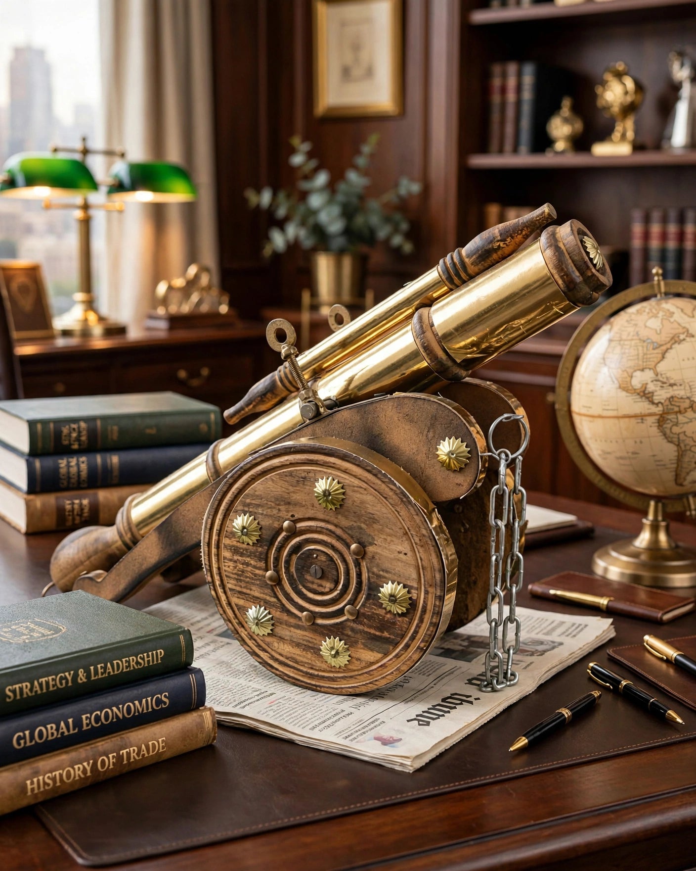 Vintage Brass Cannon – Executive Desk Artillery Collectible