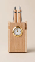 Executive Pen Stand with Quartz Clock