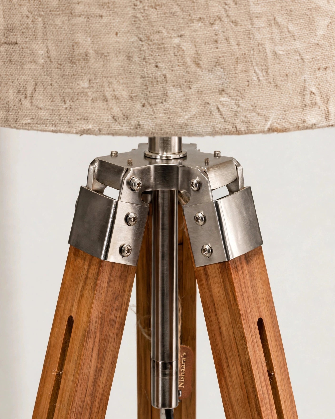 Nishaara’s Minimalist Tripod Floor Lamp with Linen Shade