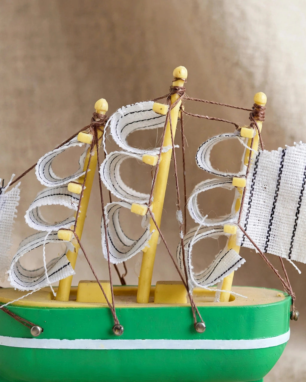 Money Vastu Confection Wooden Sailing Ship Showpiece Collection