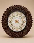 Nishaara's Wooden Coil Wall Clock – Hand-Rolled Coil Border Luxury Clock