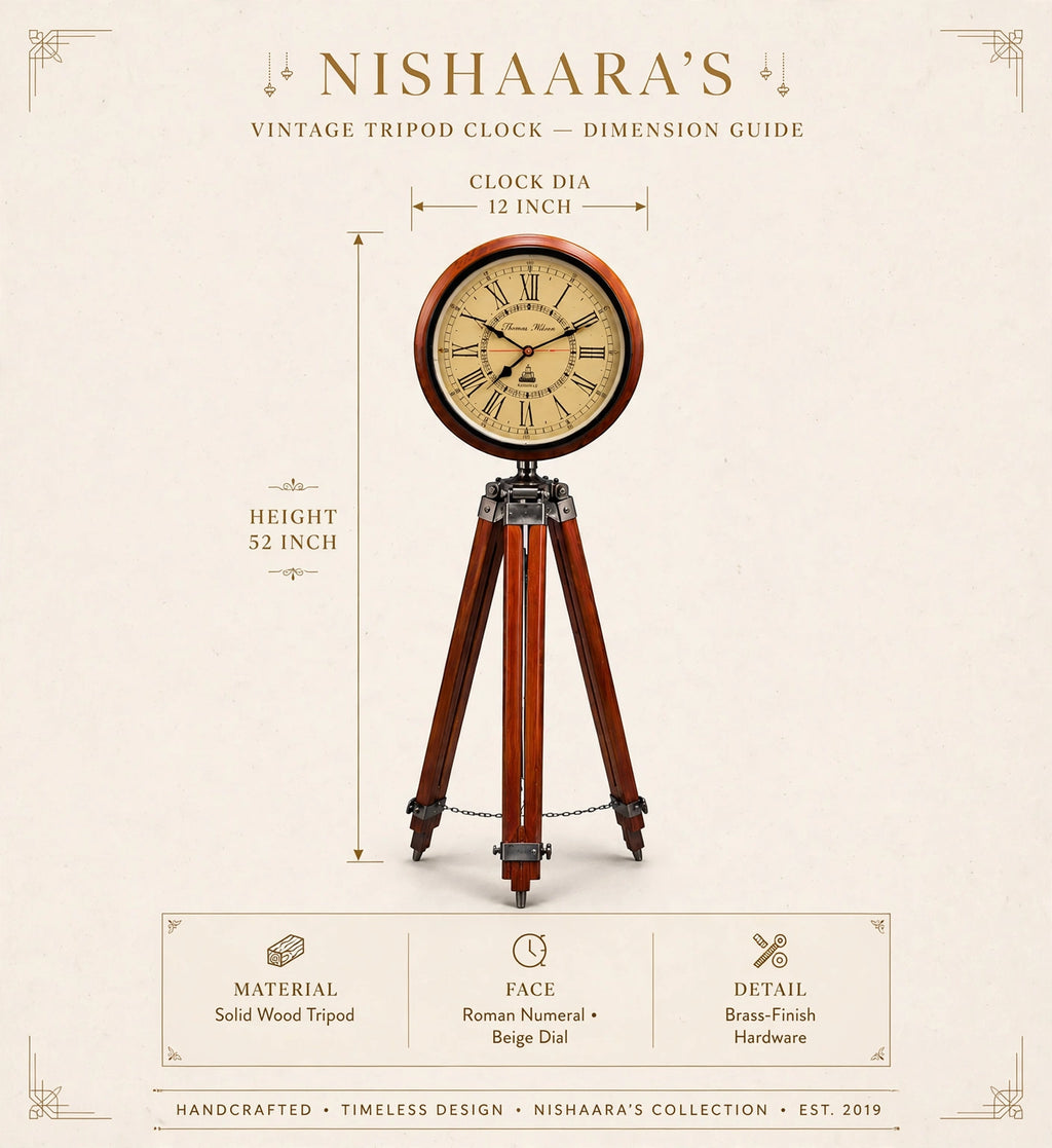Nishaara Heritage – Vintage Tripod Floor Clock