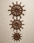 Wooden Ship Wheel Wall Decor | Nautical Coastal Wall Art |